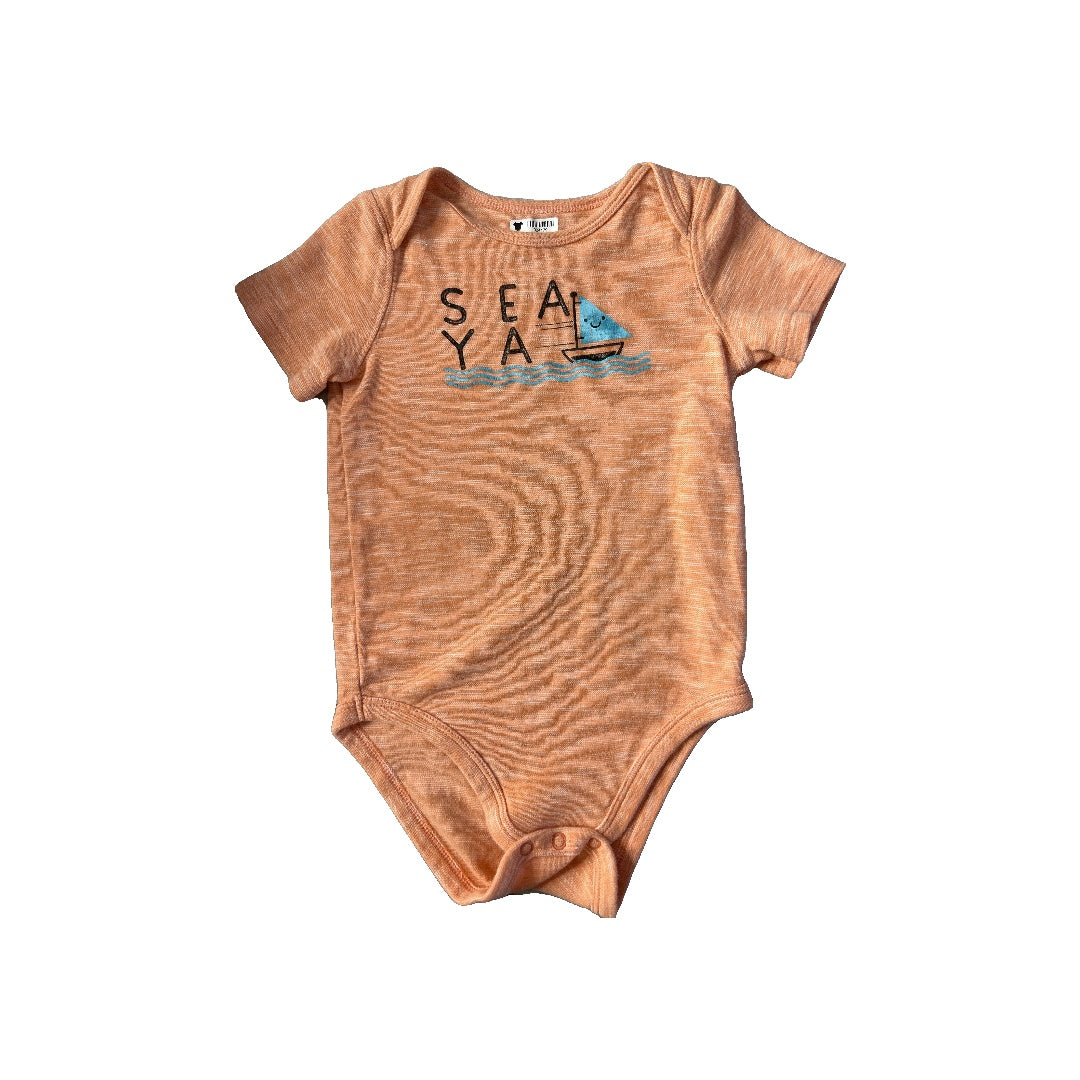 Unisex orange Onesie Size: 24 months orange