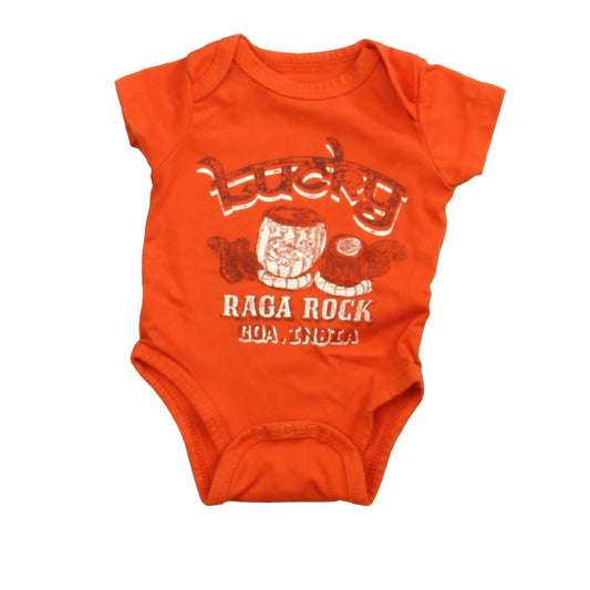 Lucky Brand Boys Orange Onesie Size: 3-6 Months Orange