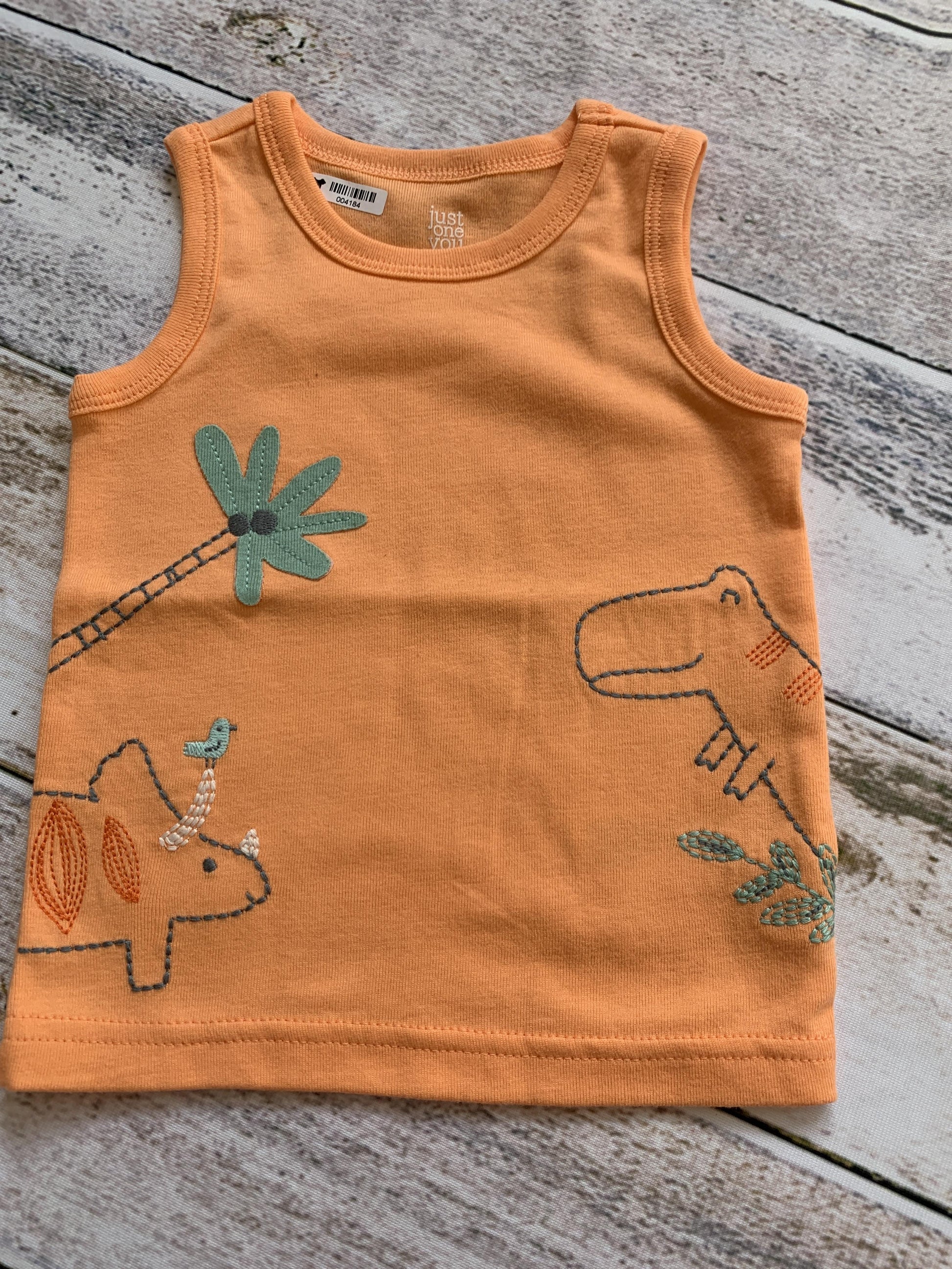 Just Born Boys orange Tank Top Size: 9 months orange