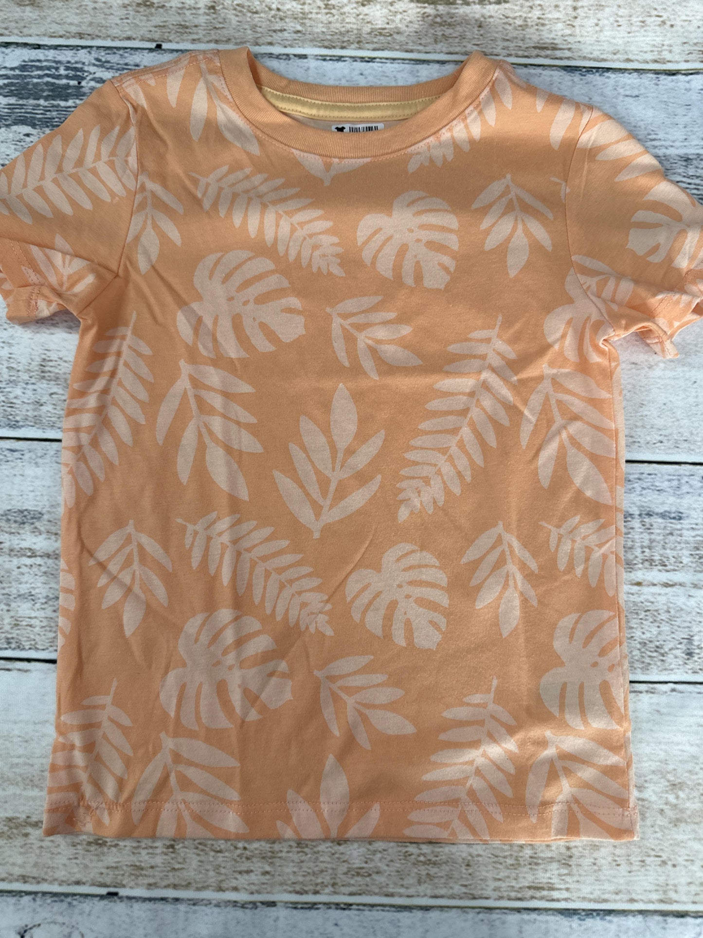 Cat & Jack Unisex orange Button Down Short Sleeve Size: 4T orange
