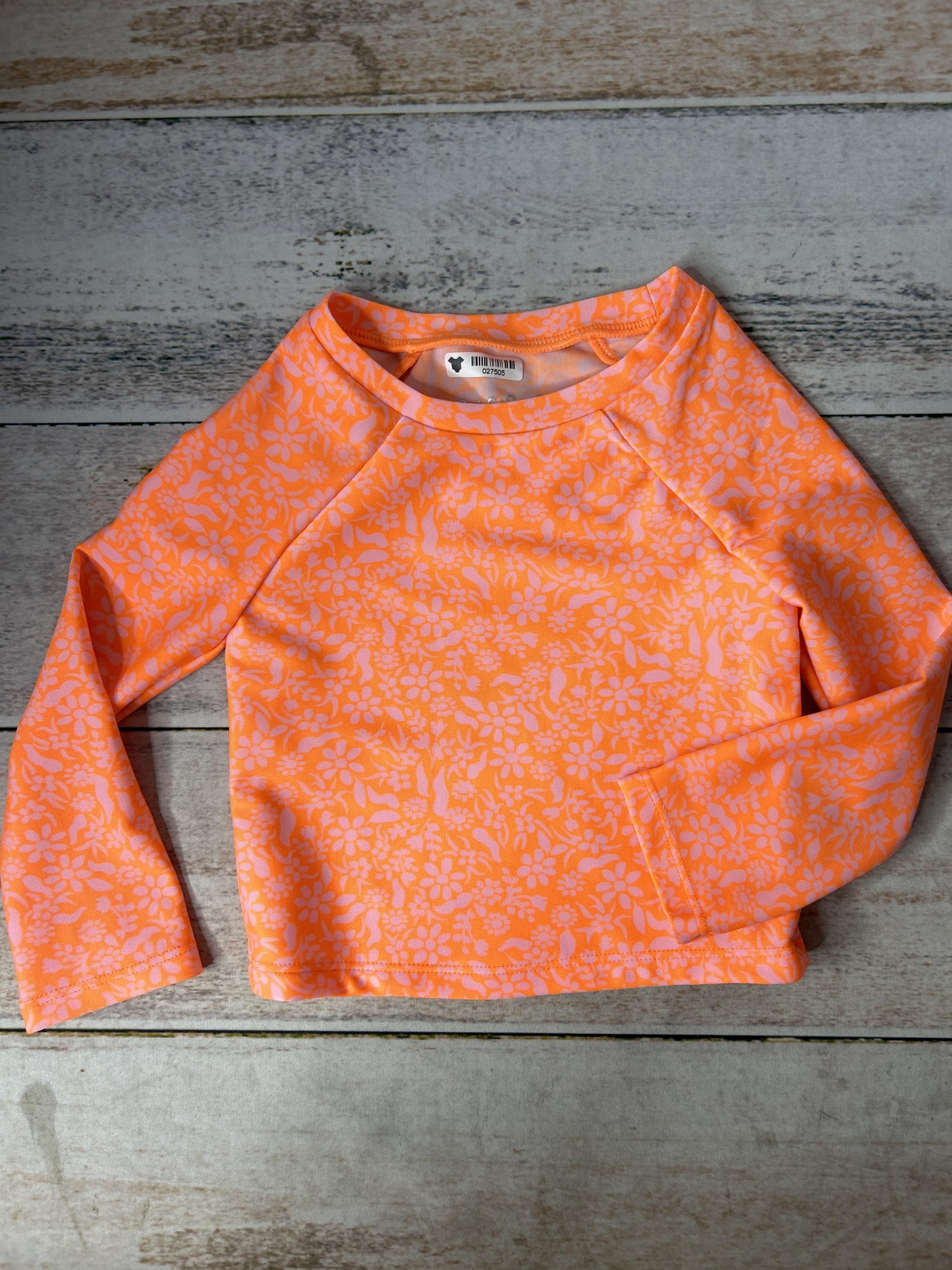 Girls orange Rashguard Size: 12 months orange