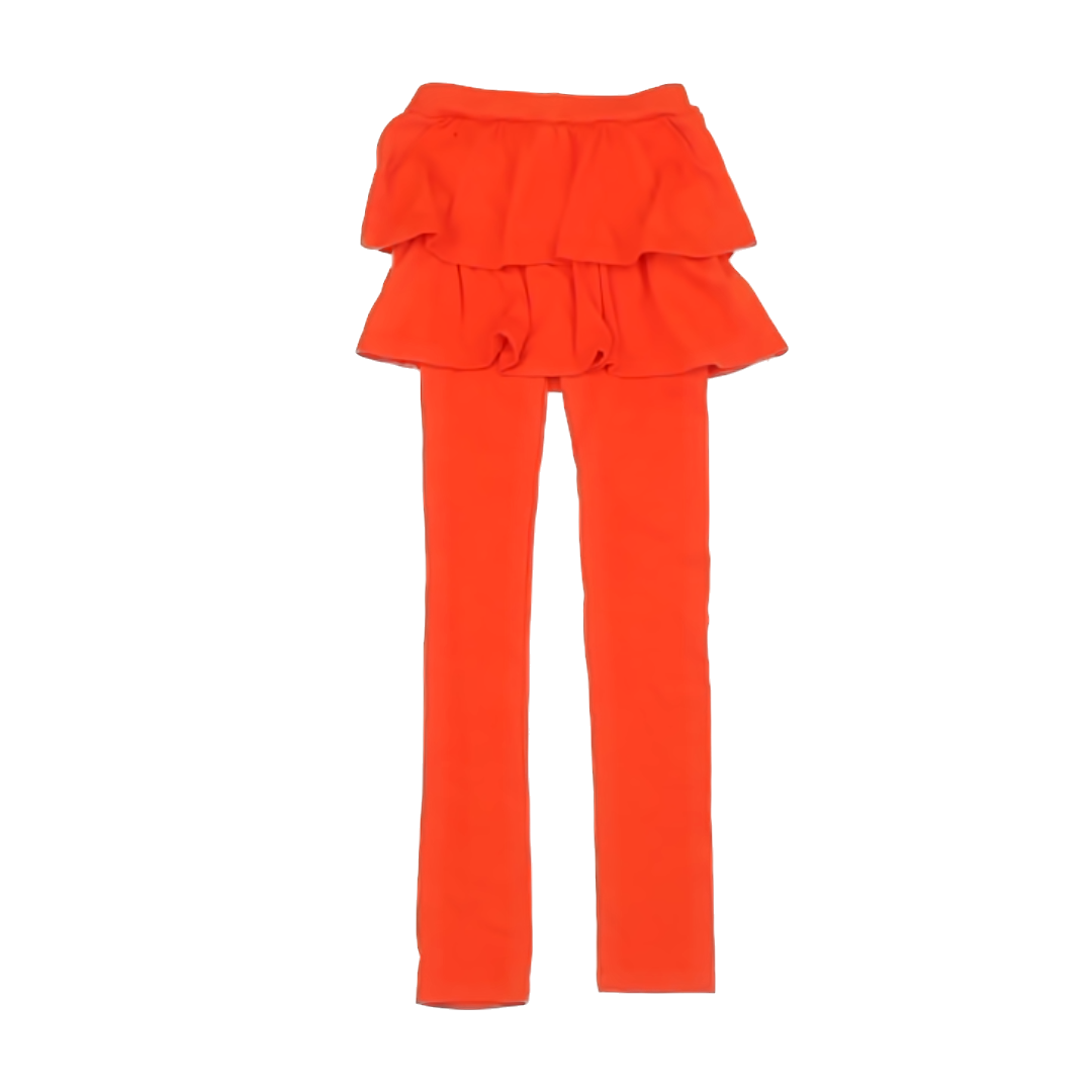 Unknown Girls Orange Leggings Size: 130 (7-8) Orange