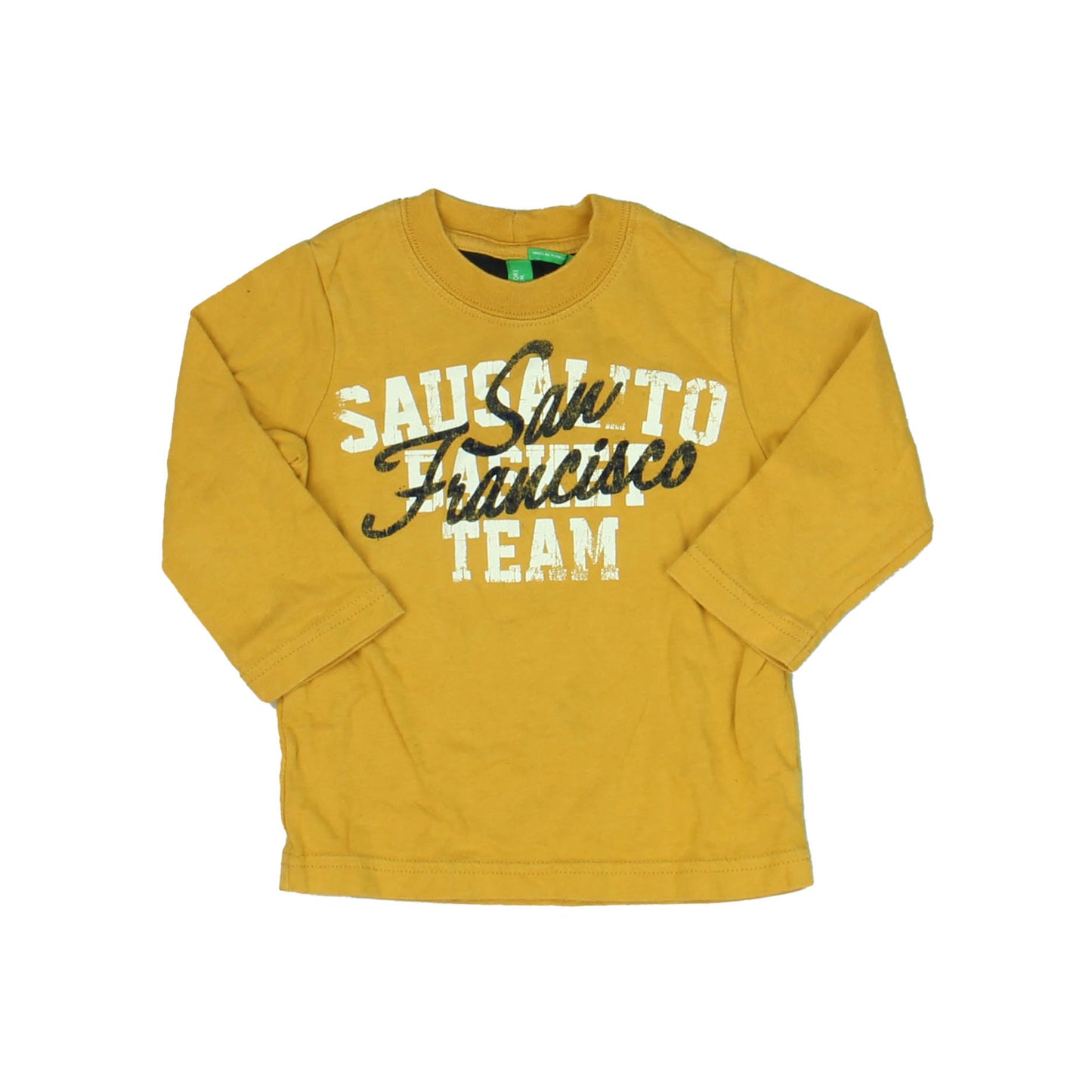 Benetton Boys Orange Long Sleeve T-Shirt Size: 9-12 Months Orange