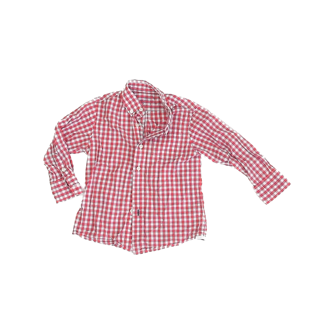 Crewcuts Boys Orange Button Down Long Sleeve Size: 3T Orange