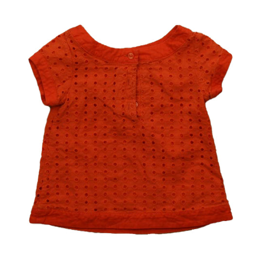 Janie and Jack Girls Orange Blouse Size: 18-24 Months