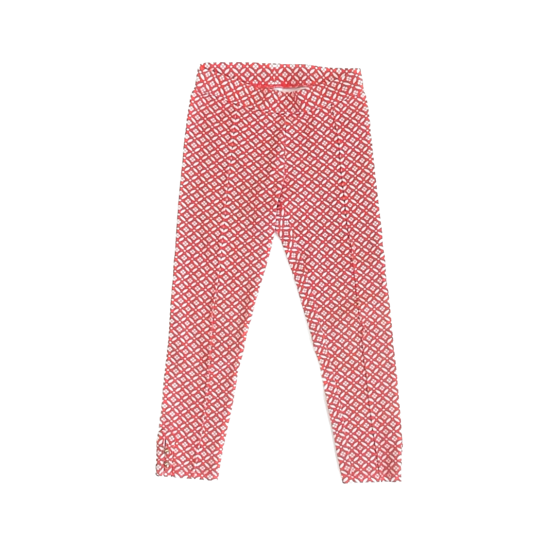 Janie and Jack Girls Orange Leggings Size: 7 Years Orange