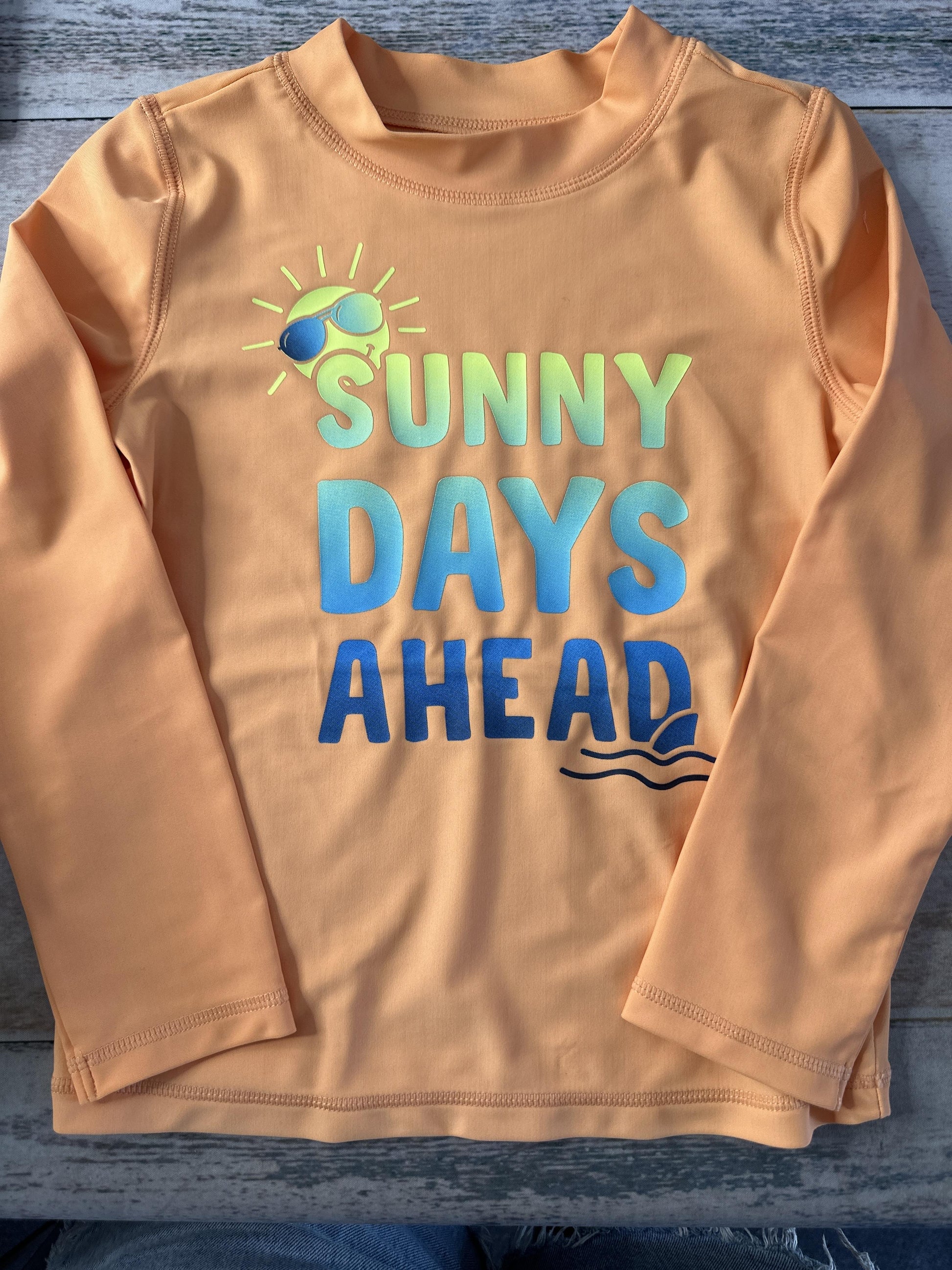 Carters Boys orange Rashguard Size: 5 orange