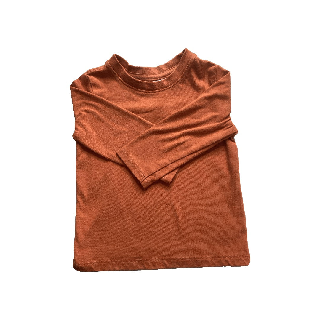 Unisex orange Button Down Short Sleeve Size: 18 months orange