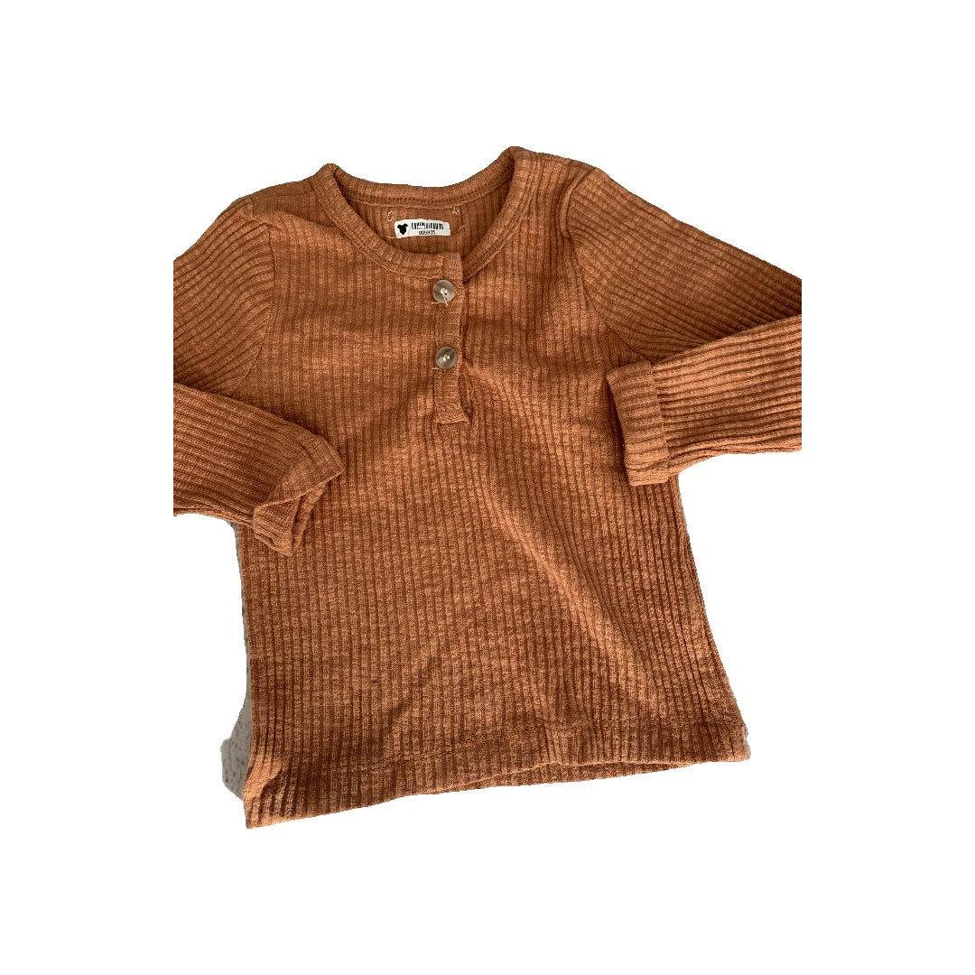 Hi Bye Unisex orange Pajamas Size: 12-18 months orange