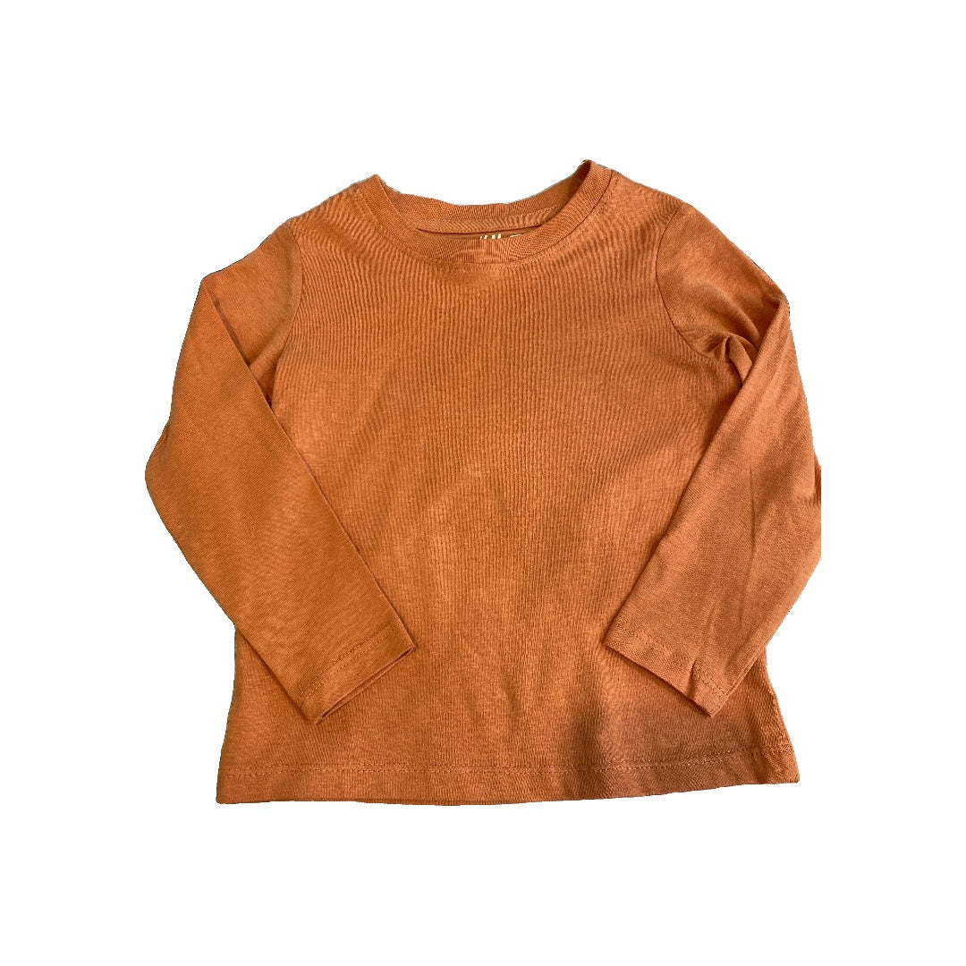 H&M Boys orange Long Sleeve T-Shirt Size: 2T orange