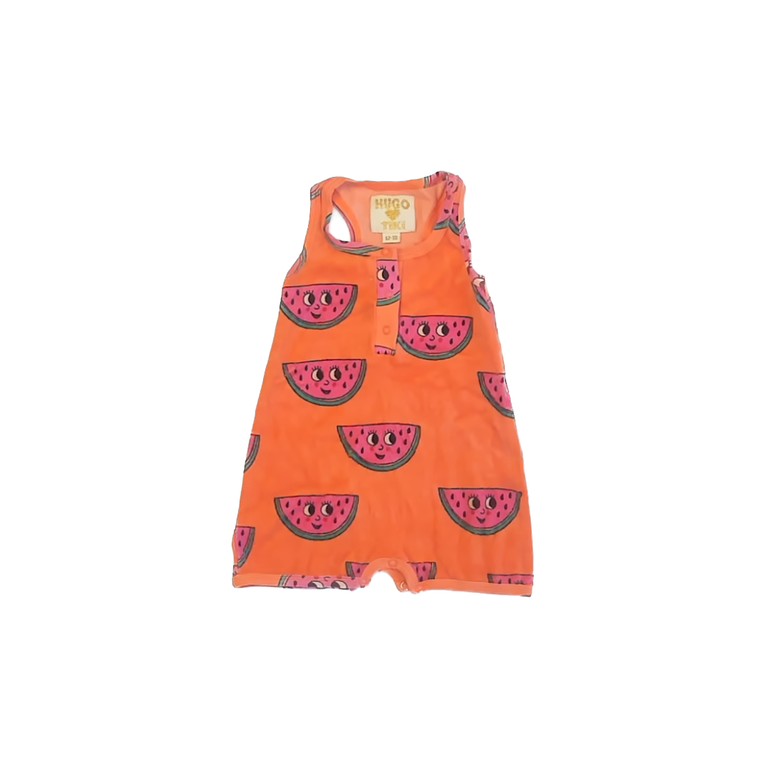 Hugo Loves Tiki Girls Orange Romper Size: 12-18 Months Orange