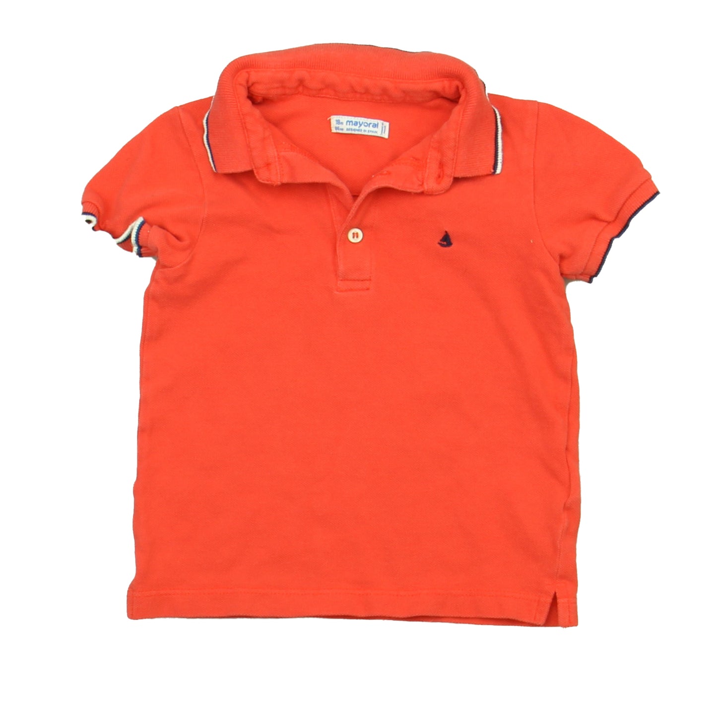 Mayoral Boys Orange Polo Shirt Size: 18 Months Orange