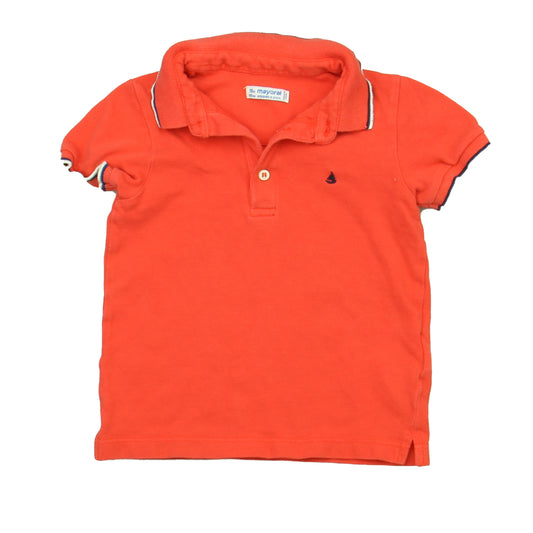 Mayoral Boys Orange Polo Shirt Size: 18 Months Orange