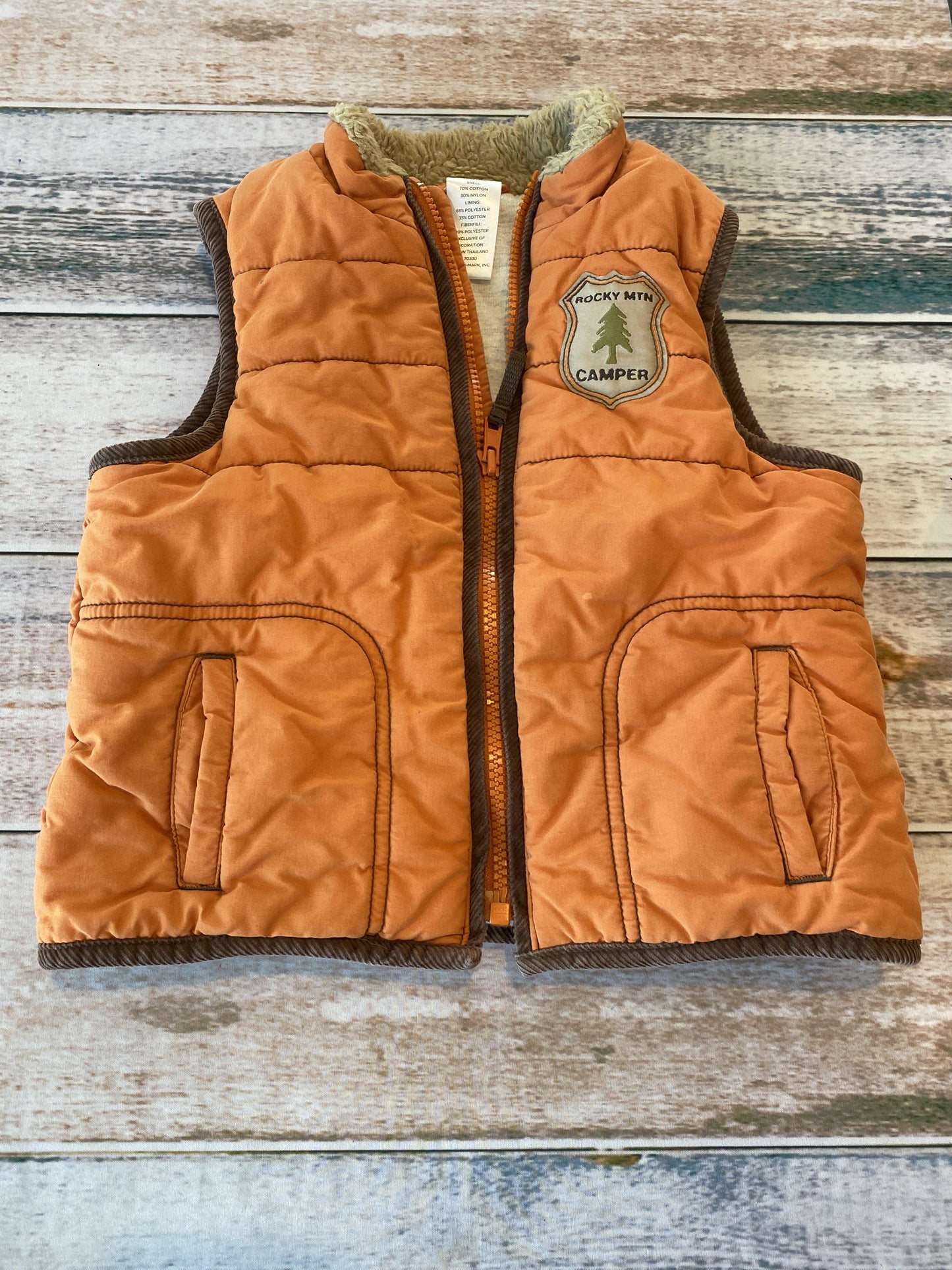 Gymboree Boys orange Vest Size: 2T orange