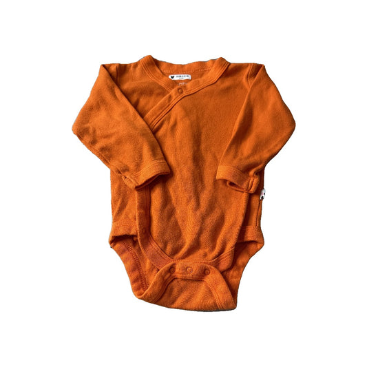 Babysoy Boys orange Onesie Size: 3-6 months orange