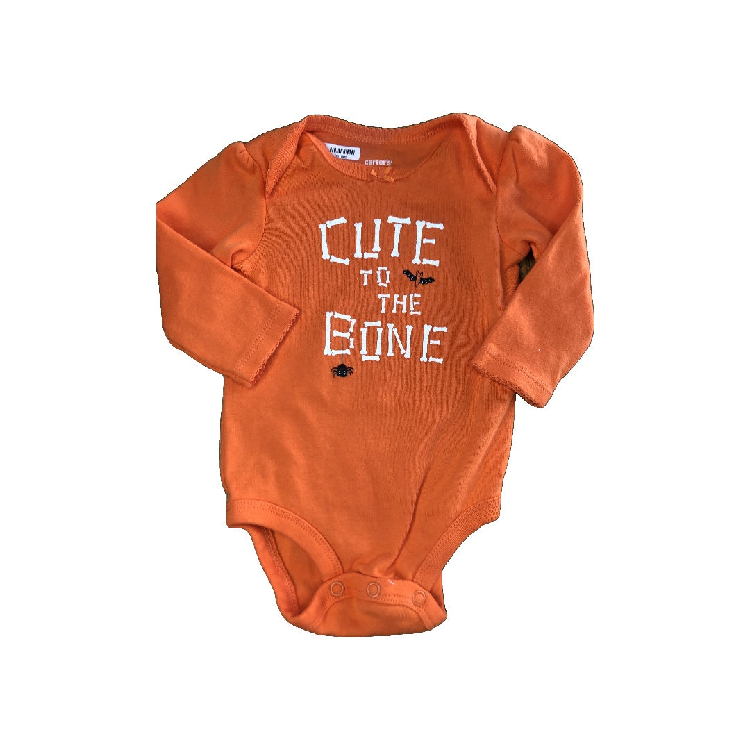 Carters Girls orange Onesie Size: 3 months orange
