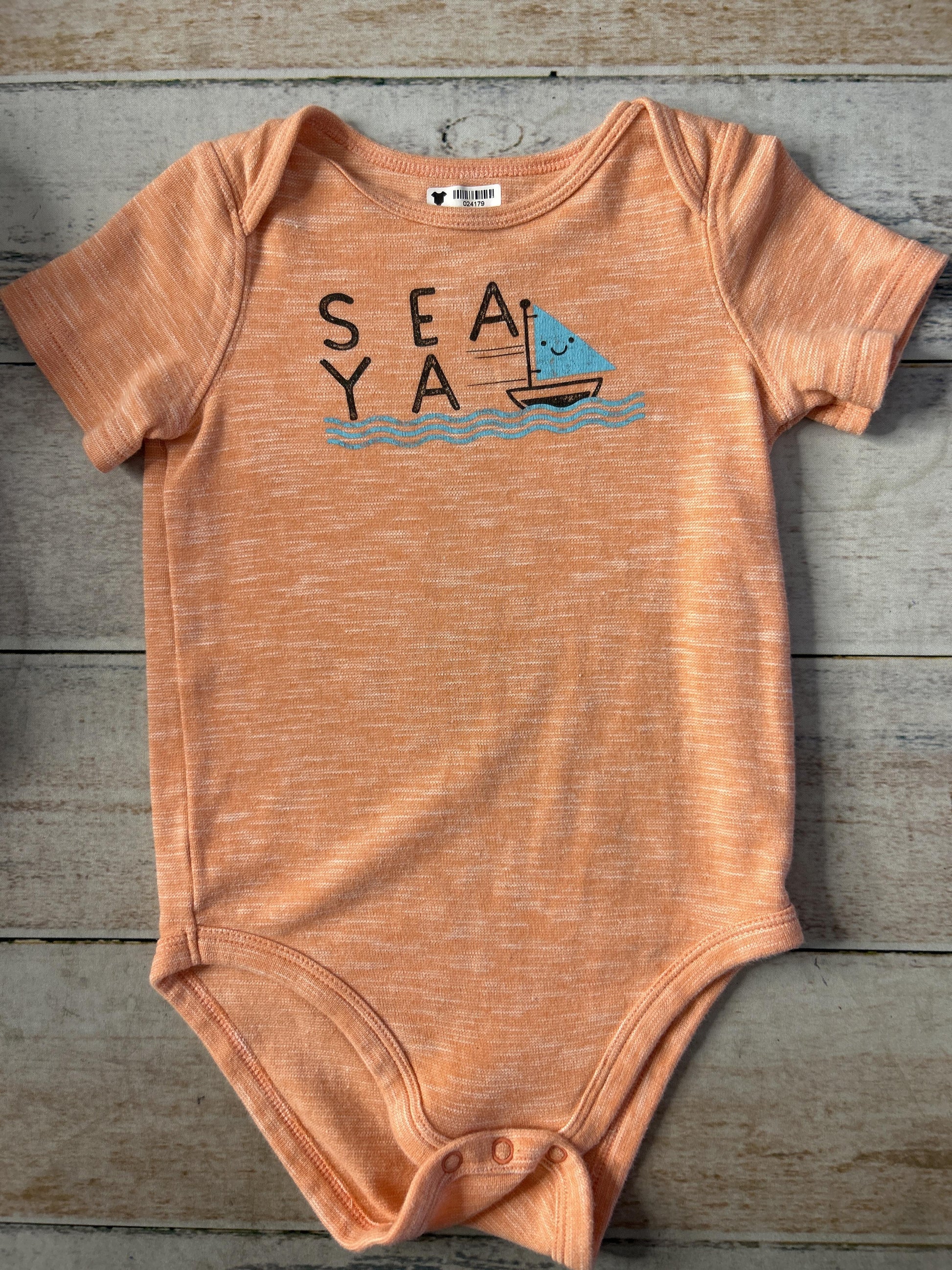 Unisex orange Onesie Size: 24 months orange