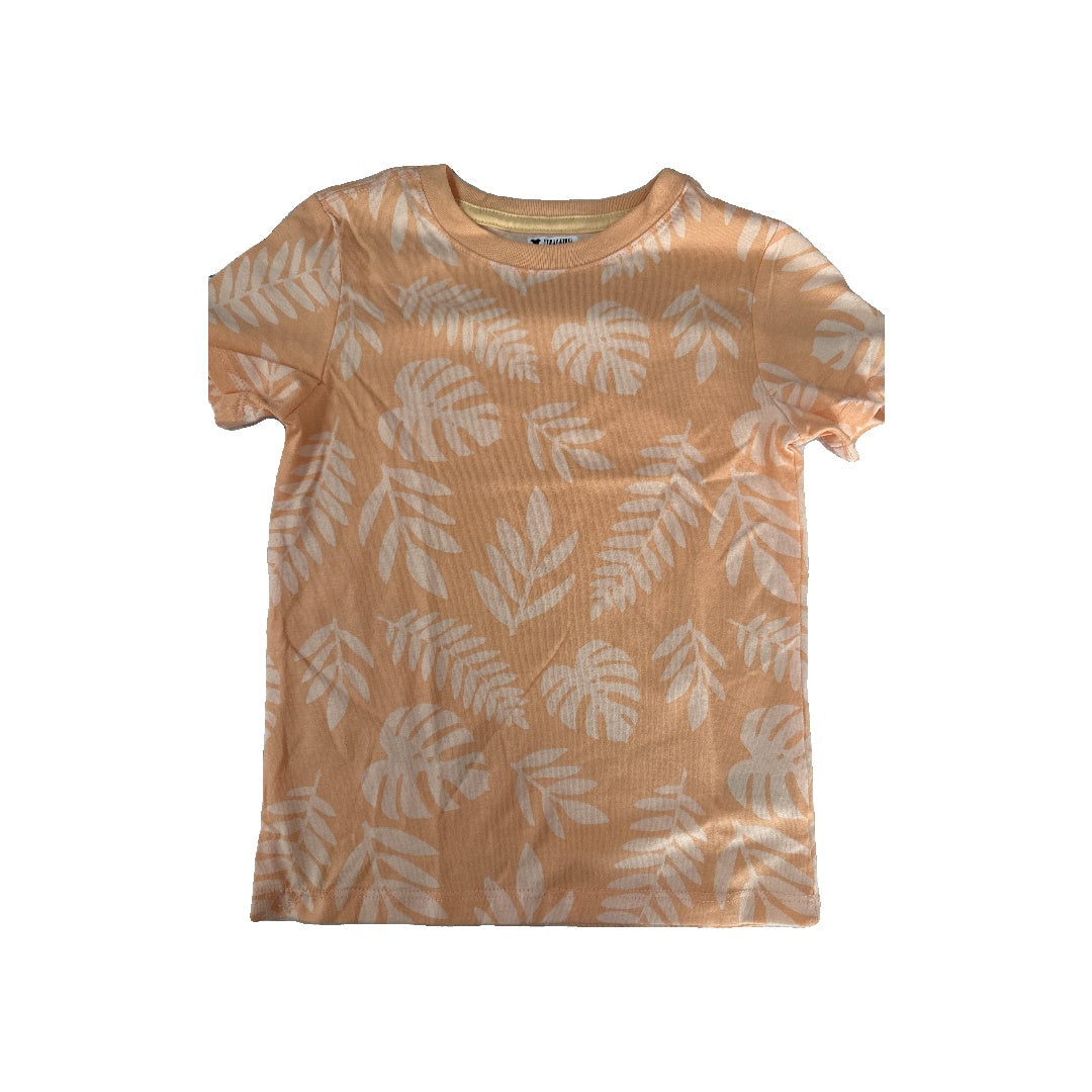 Cat & Jack Unisex orange Button Down Short Sleeve Size: 4T orange
