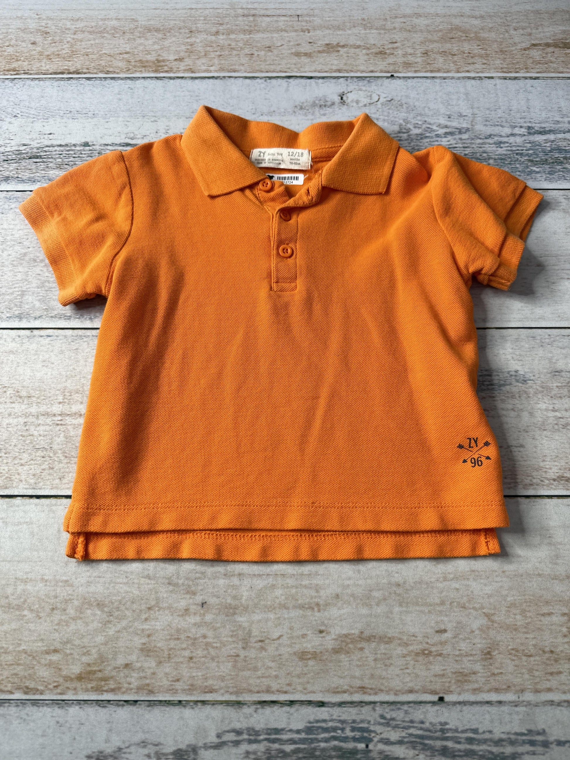 ZY Boys orange T-Shirt Size: 12-18 months orange