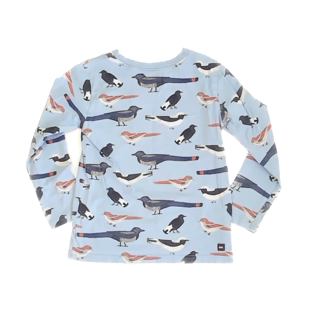 Tea Collection Boys Pale Blue | Birds Long Sleeve Tops Size: 7 Years Pale Blue | Birds