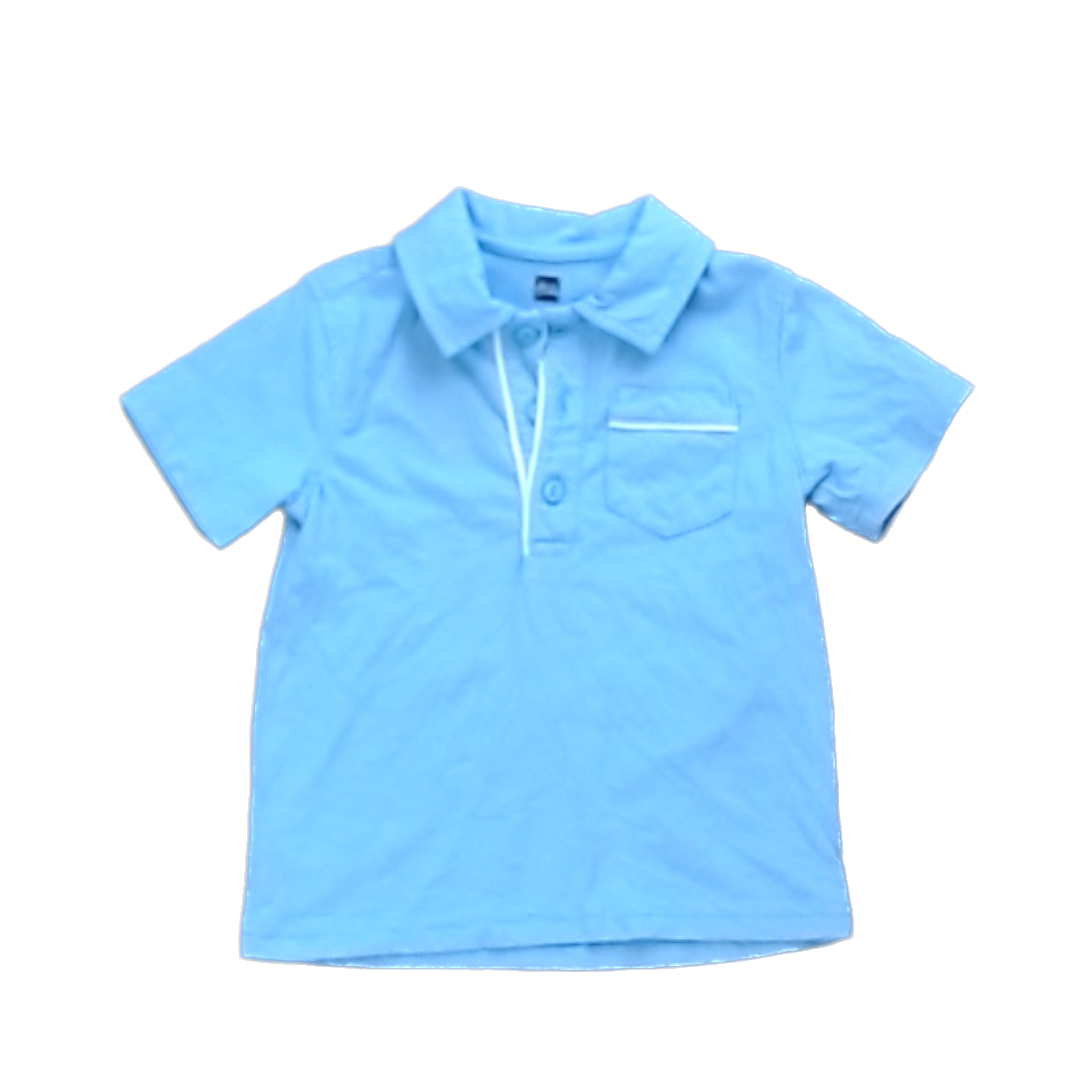 Tea Collection Boys Pale Blue Collard Shirt Size: 3T Pale Blue Collard