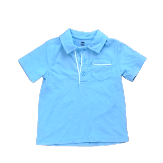 Tea Collection Boys Pale Blue Collard Shirt Size: 3T Pale Blue Collard