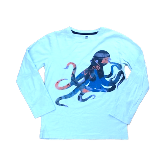 Tea Collection Boys Pale Blue | Octopus Long Sleeve Shirt Size: 14 Years Pale Blue | Octopus