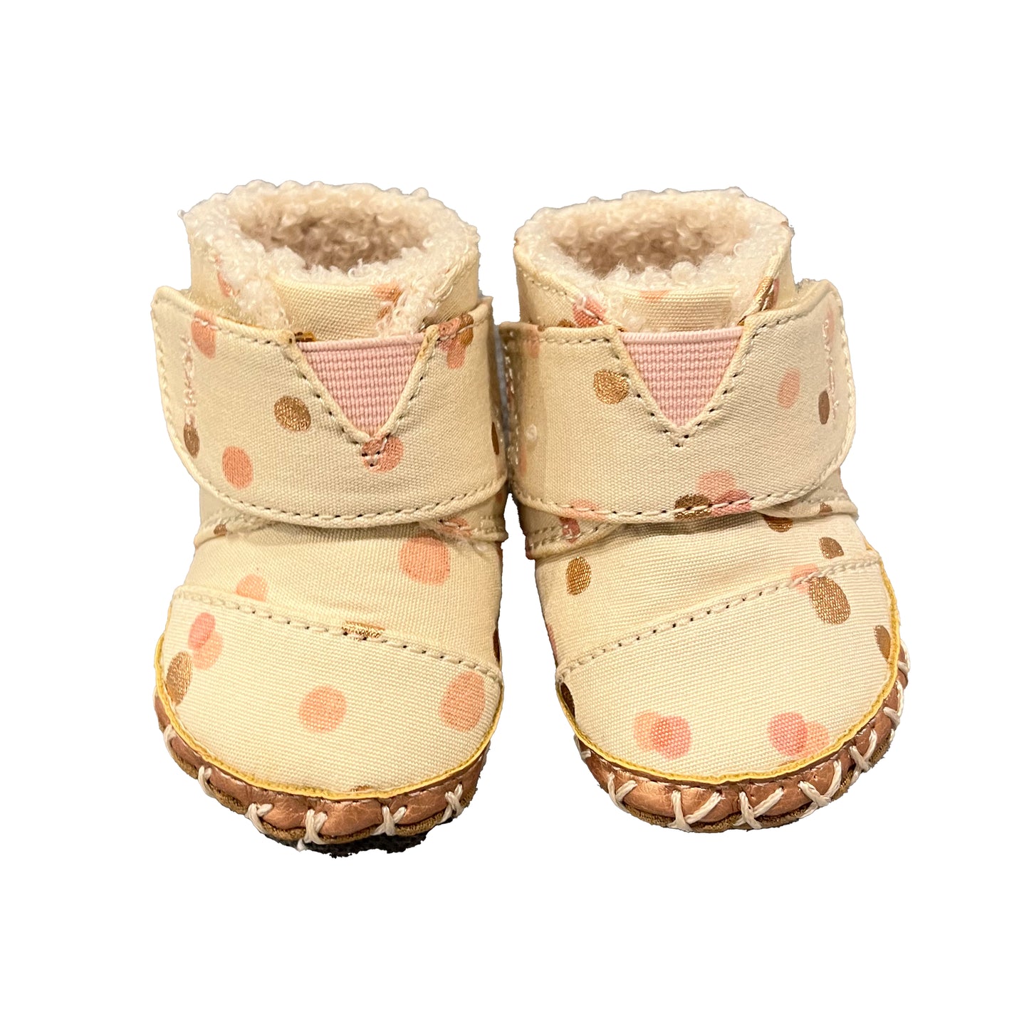 Tom's Girls Pale Blush Polka Dots Shoes Size: 1 Infant Pale Blush Polka Dots