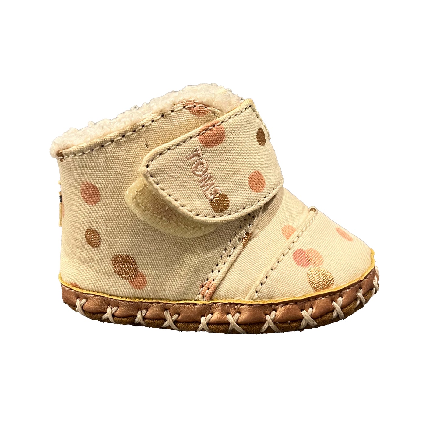 Tom's Girls Pale Blush Polka Dots Shoes Size: 1 Infant Pale Blush Polka Dots