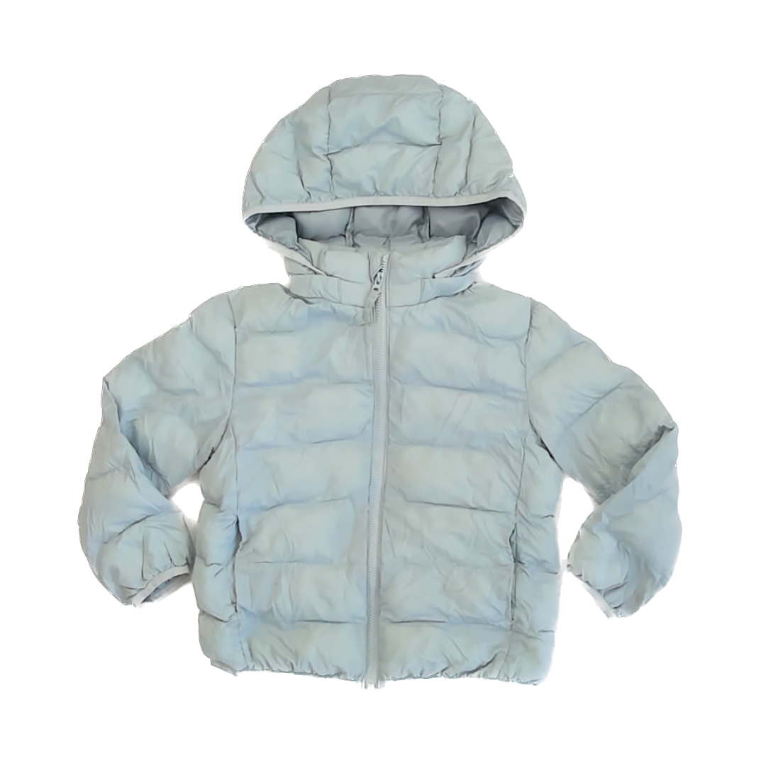 Uniqlo Unisex Pale Green Winter Coat Size: 3-4T Pale Green