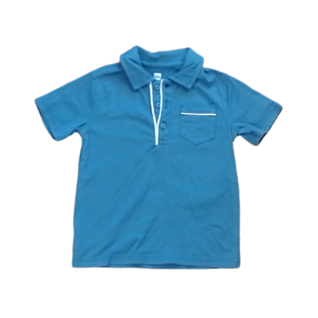 Tea Collection Boys Pale Navy Collard Shirt Size: 4T Pale Navy Collard