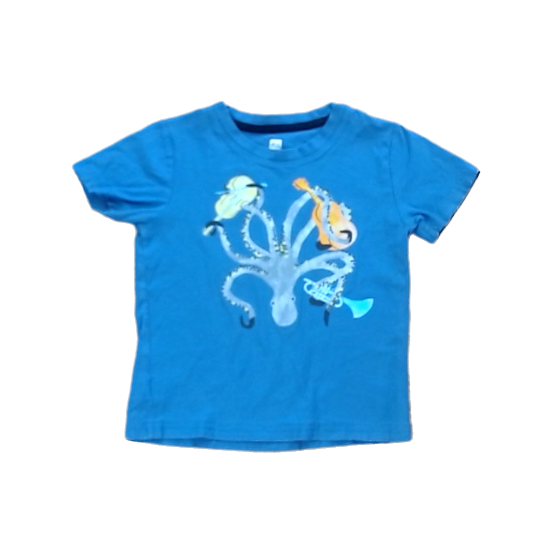 Tea Collection Boys Pale Navy | Sea Creatures Shirt Size: 4T Pale Navy | Sea Creatures