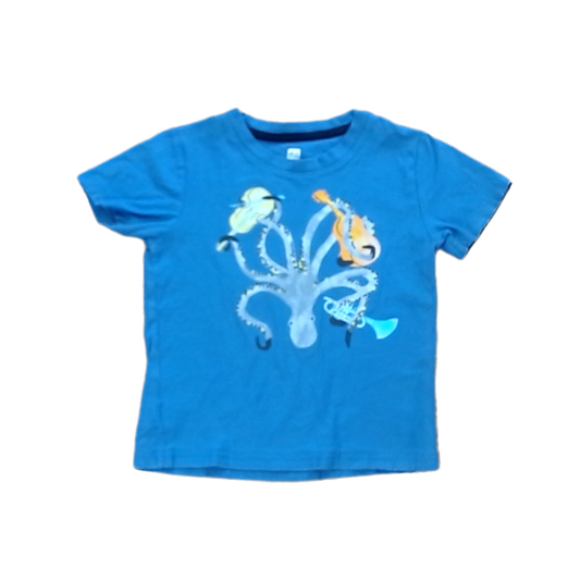 Tea Collection Boys Pale Navy | Sea Creatures Shirt Size: 4T Pale Navy | Sea Creatures