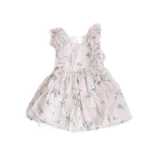 Catherine Malandrino Girls Pale Pink Floral Dress Size: 3T Pale Pink Floral