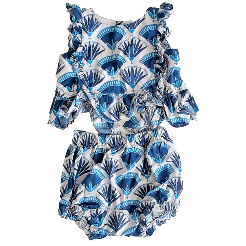 Tea Collection Girls Pale Purple | Blue Apparel Sets Size: 12-18 Months Pale Purple | Blue