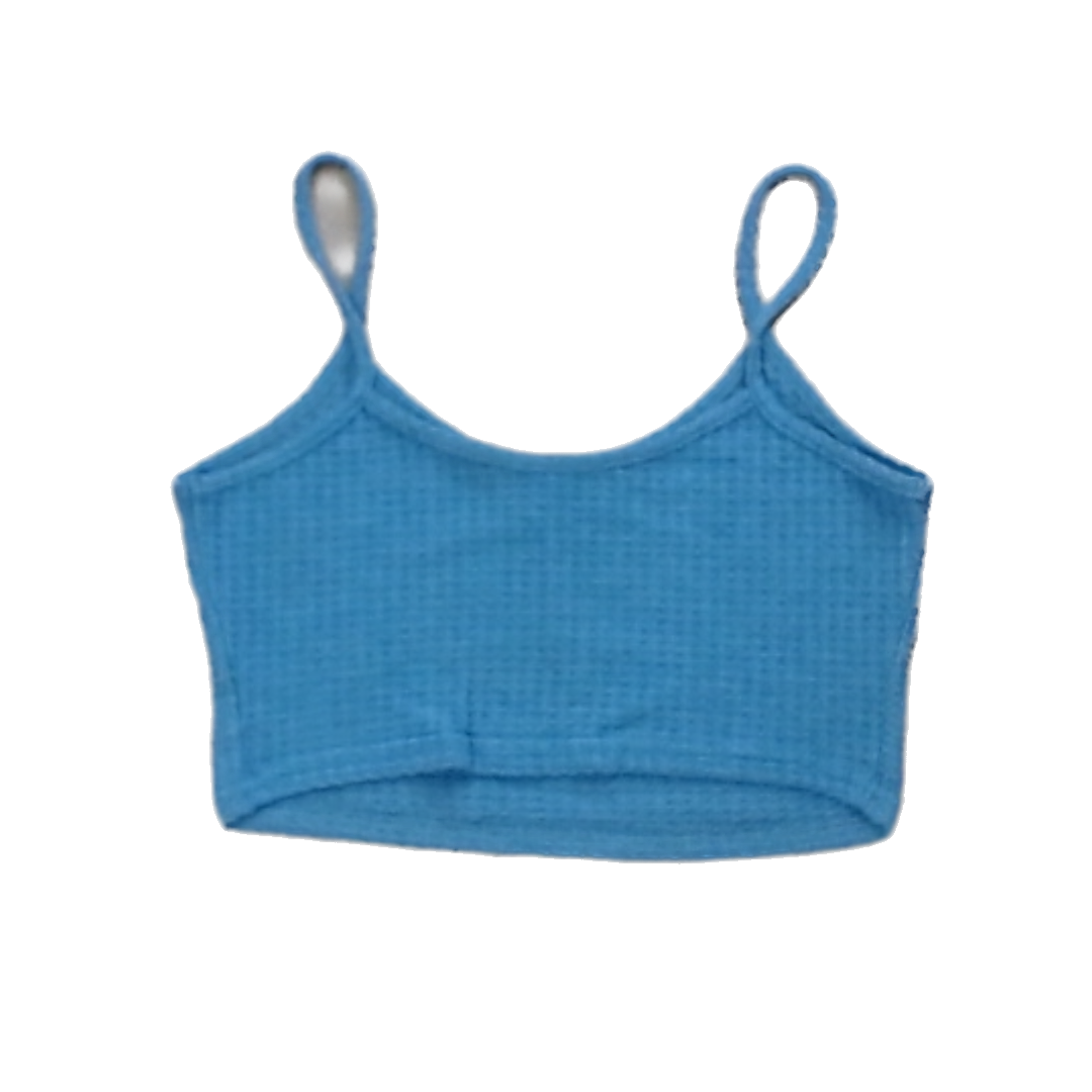 Shein Girls Pale Teal Cropped Tank Top Size: M Pale Teal Cropped