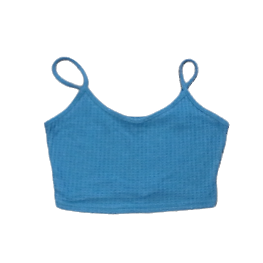 Shein Girls Pale Teal Cropped Tank Top Size: M Pale Teal Cropped