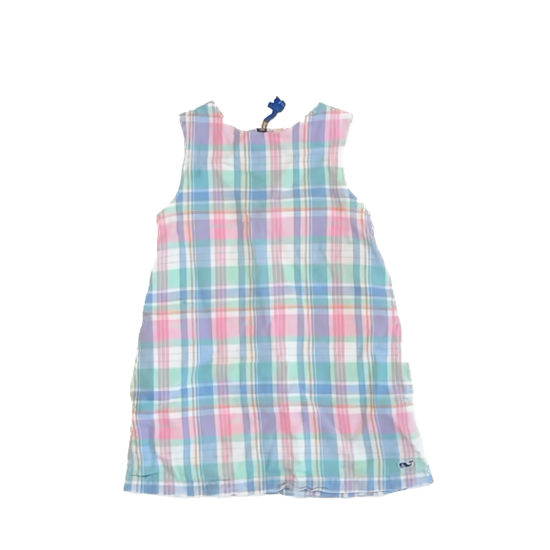 Vineyard Vines Girls Pastel Plaid Dress Size: 3T Pastel Plaid