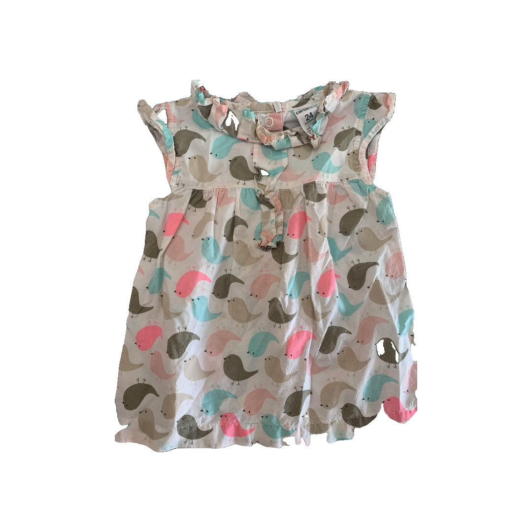 Carters Girls Pattern Dress Size: 24 months Pattern