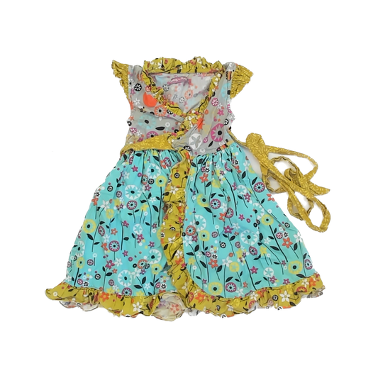Jelly The Pug Girls Patterned Dress Size: 4T Patterned