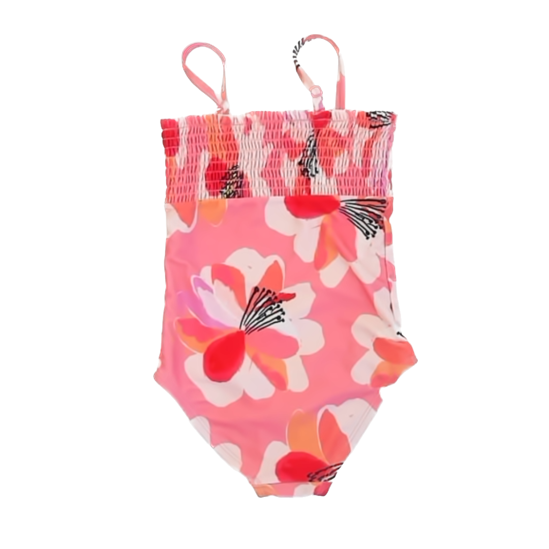 Tea Collection Girls Peach | Floral One Piece Swimwear Size: 6T Peach | Floral One Piece