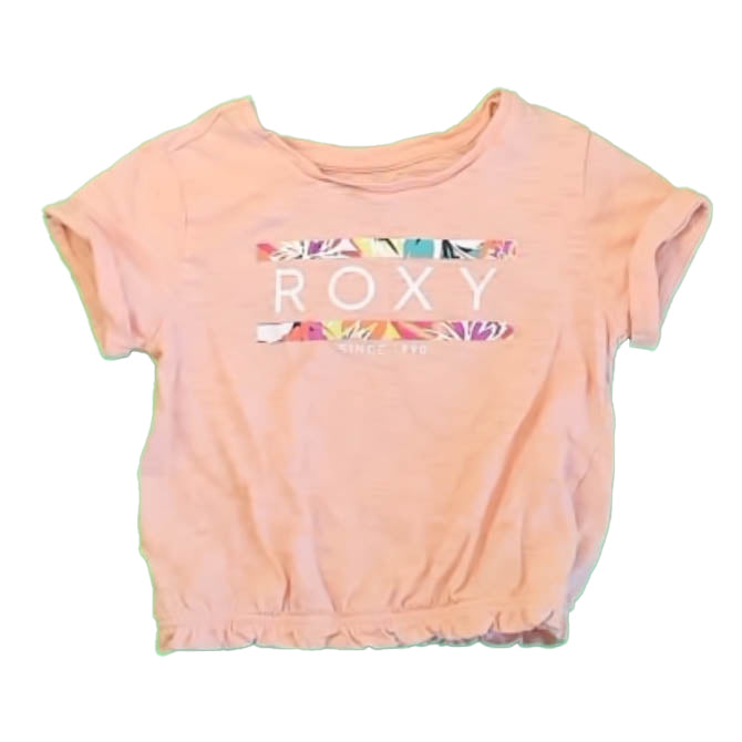 Roxy Girls Peach Floral Apparel Sets Size: 6 Years Peach Floral