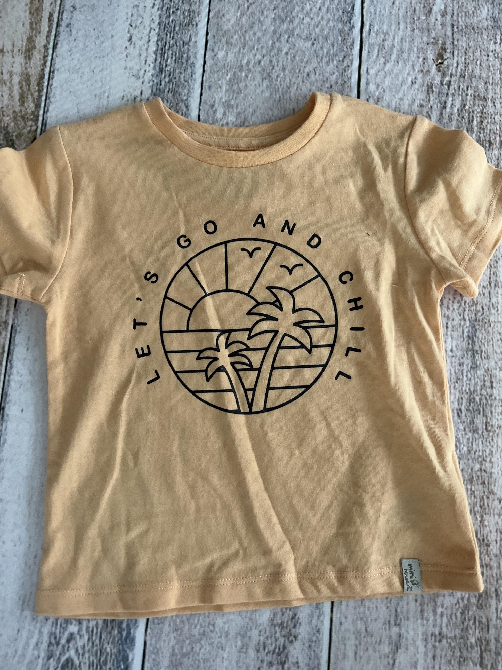 Mini Heroes Boys Peach | Graphic T-Shirt Size: 2T Peach | Graphic