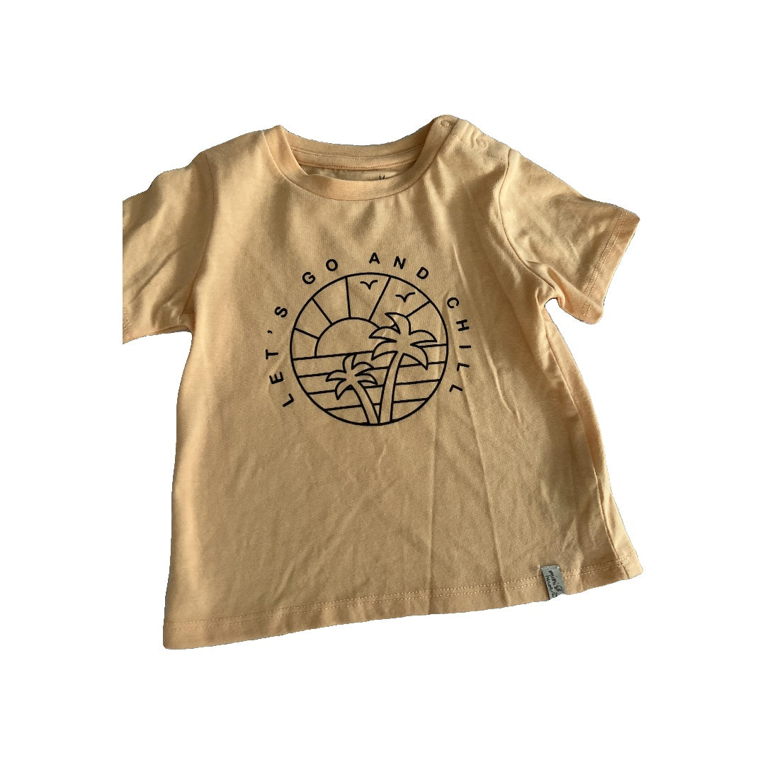 Mini Heroes Boys Peach | Graphic T-Shirt Size: 24 months Peach | Graphic