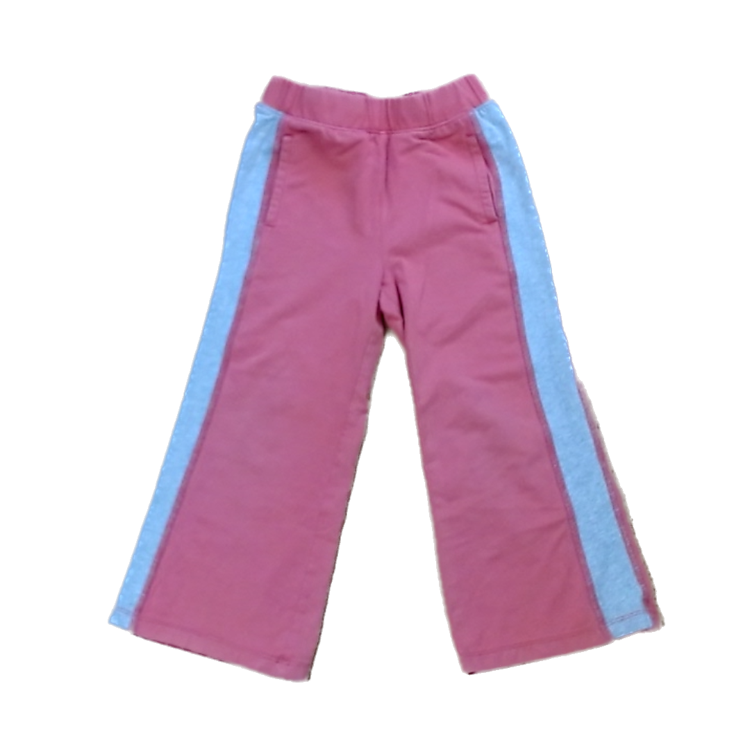 Tea Collection Girls Peach | Gray Side Stripes Pants Size: 3T Peach | Gray Side Stripes