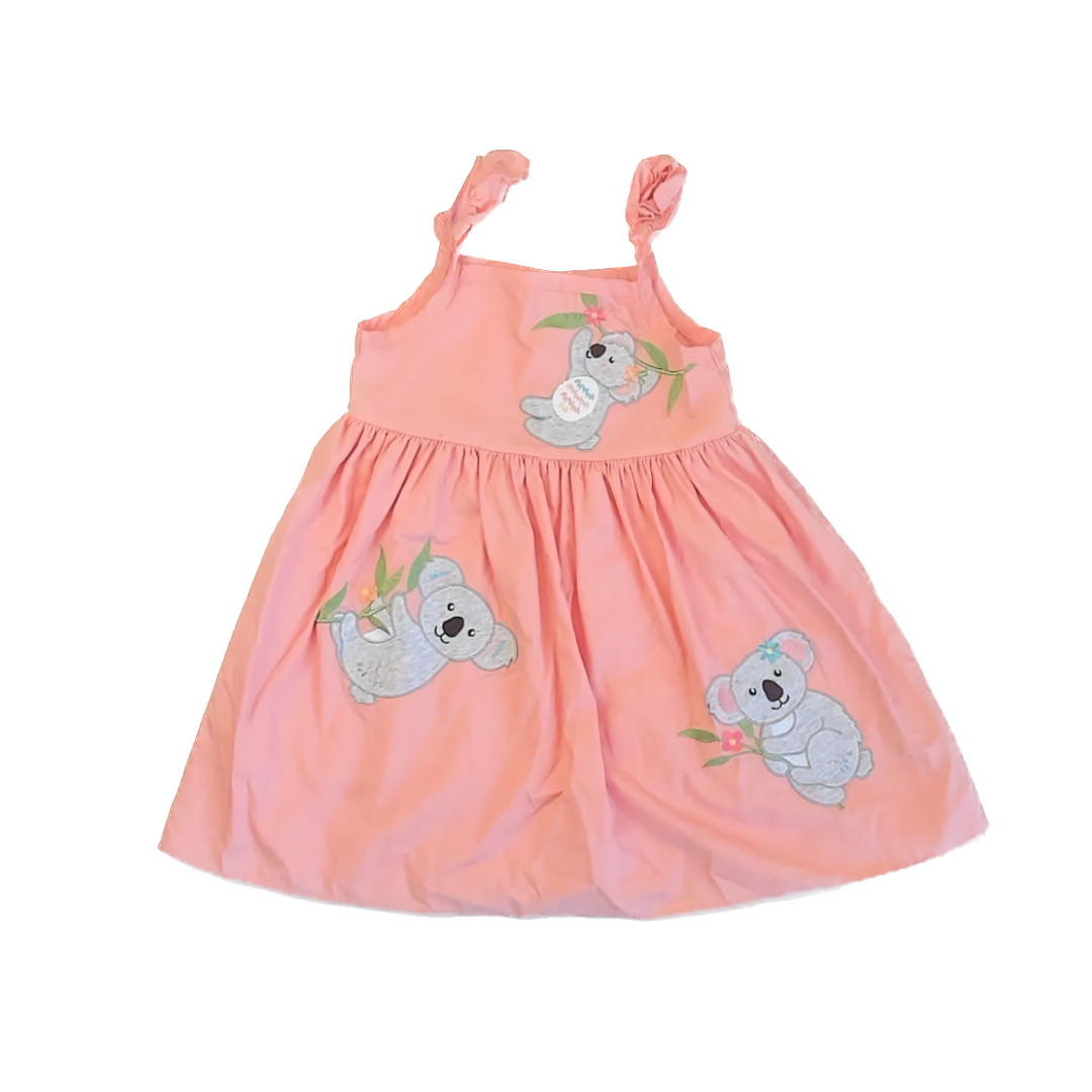Goodlad Girls Peach Koala Sun Dress Size: 5T Peach Koala