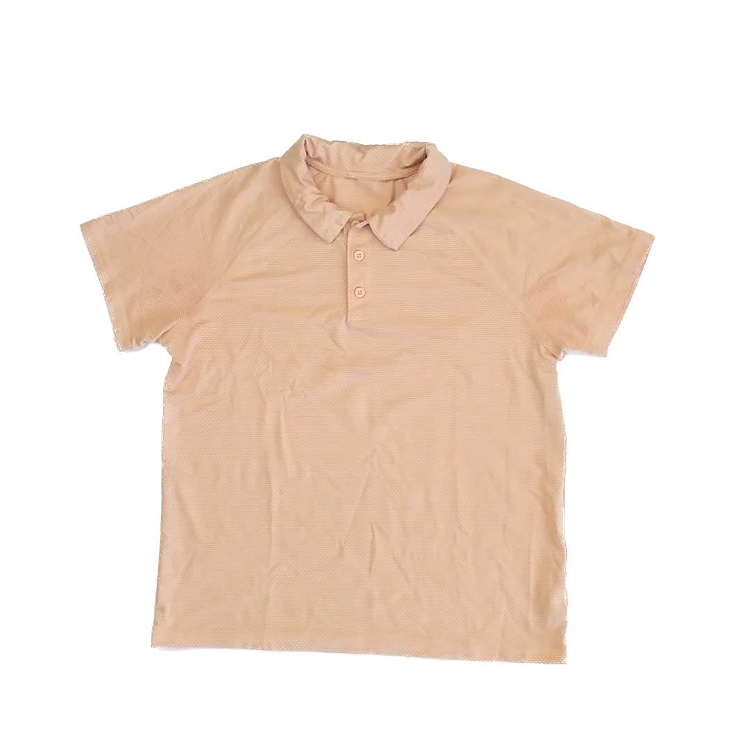 Unknown Boys Peach Mesh Polo Shirt Size: * 10-12 Years Peach Mesh