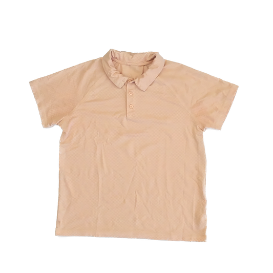 Unknown Boys Peach Mesh Polo Shirt Size: * 10-12 Years Peach Mesh