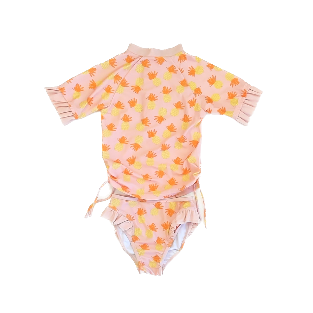 SwimZip Girls Peach Pineapple 2-piece Swimsuit Size: 6 Years Peach Pineapple