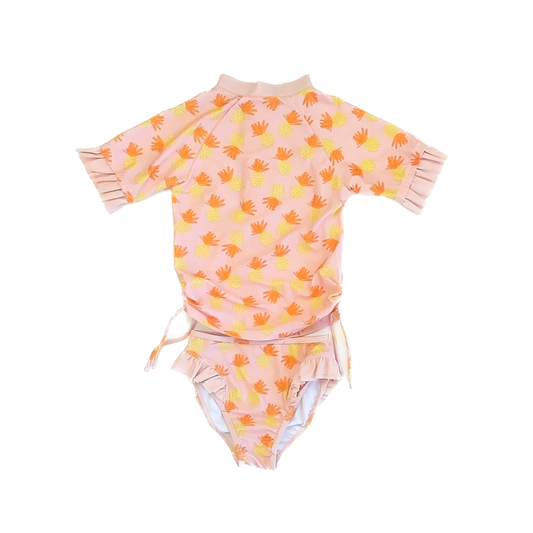 SwimZip Girls Peach Pineapple 2-piece Swimsuit Size: 6 Years Peach Pineapple